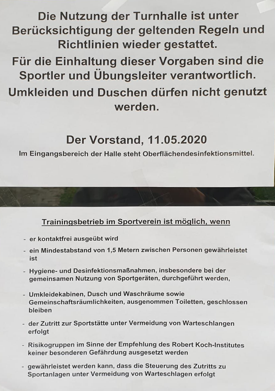 Hallenfreigabe